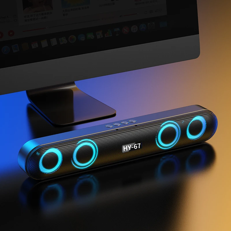 Саундбар Настольный для компьютера Bluetooth-колонки с глубокими басами 6D