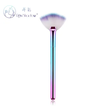 

Single Makeup Brush Makeup Small Fan-shaped Powder Brush Pink and Blue Gradient Makeup Tool