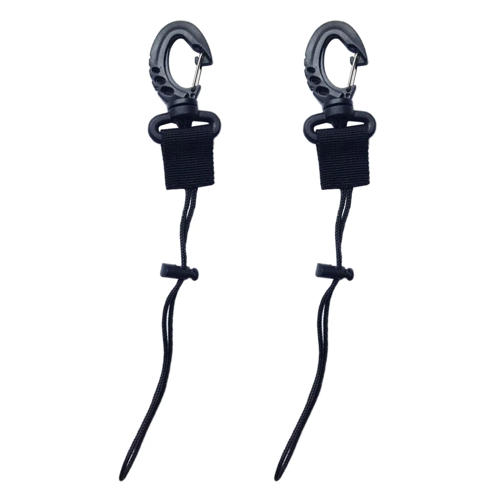 2 Pieces Scuba Diving Plastic Swivel Spring Snap Hook Clip with Rope Water Sports Swimming | Спорт и развлечения