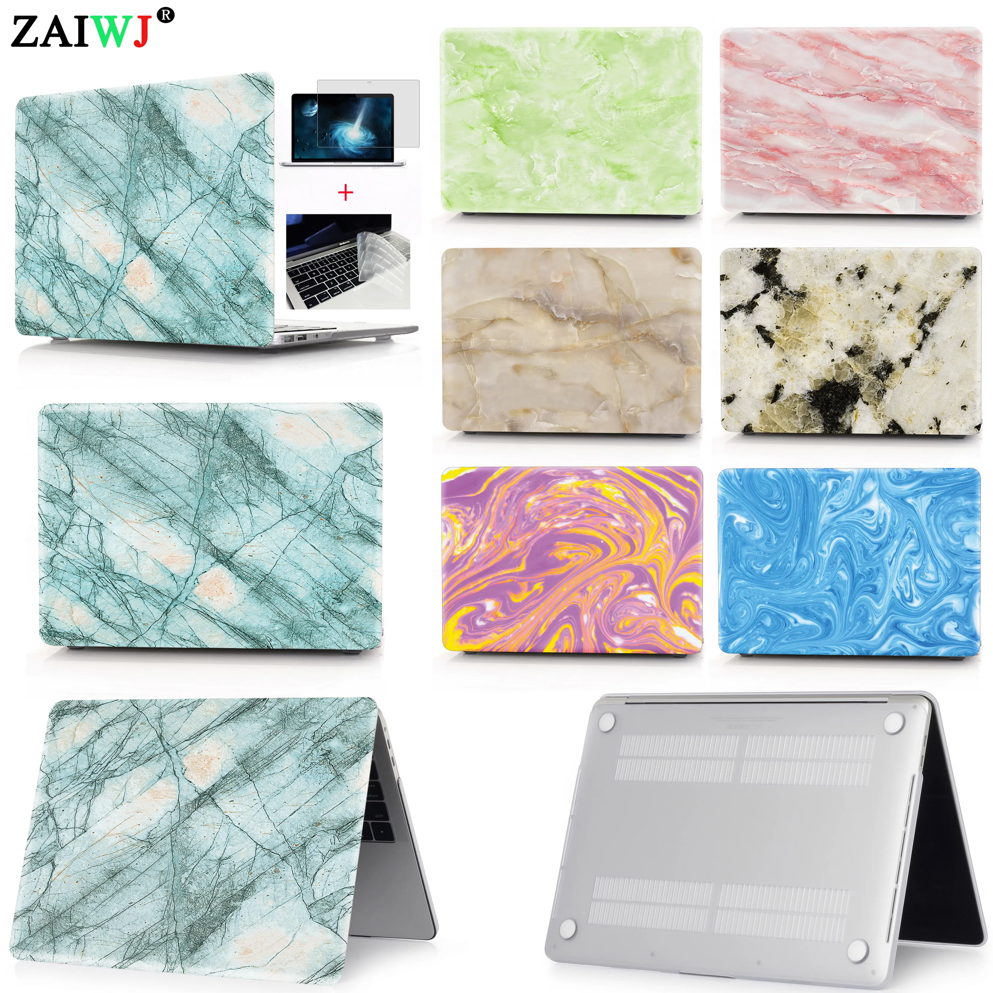 Новый мраморный чехол для ноутбука MacBook Air Pro retina 11 12 13 15 Mac 3 4 дюймов с сенсорной