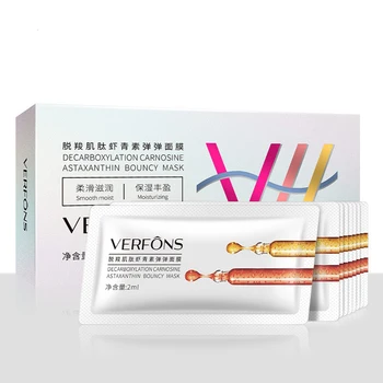 

Carnosine Astaxanthin Elastic Mask 14pcs Anti-oxidation Face Mask Hydrating Anti Wrinkle Night Cream Moisturizing Whitening Skin