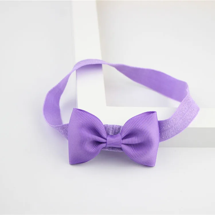 a05 Purple 1 шт., 7 см, Детская повязка на голову, лента с бантиками, повязка на голову, эластичное бандо, аксессуары, 1801ZYAA1716 - Цвет: a05 Purple