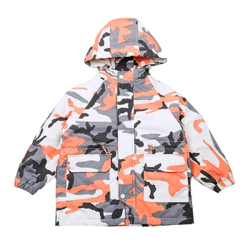 

HOT SALE Baby Boys and girls winter coat Children's padded cotton parka 2-9 years Camouflage hood cotton trench unisex clothes
