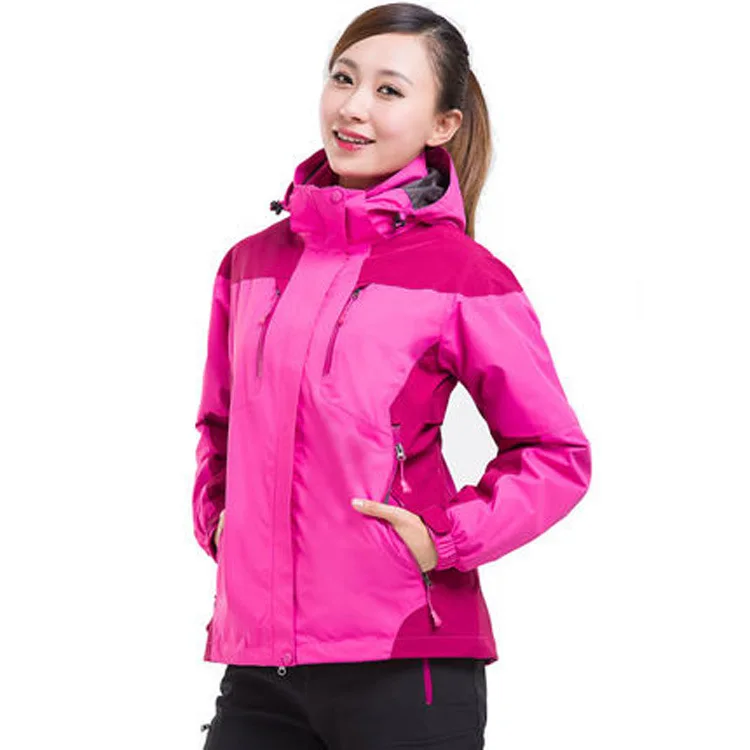 

Autumn And Winter Plus-size Raincoat Jacket Men's And Women's Thick Fleece Three-in-One-Piece Outdoor Waterproof Breathable