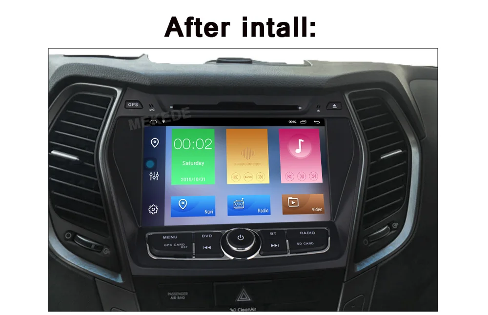 Clearance New arrival!Built-in DSP android 9.0 car radio GPS navigation player for Hyundai IX45 Santa fe 2013 2014 WiFi BT USB carplay 11