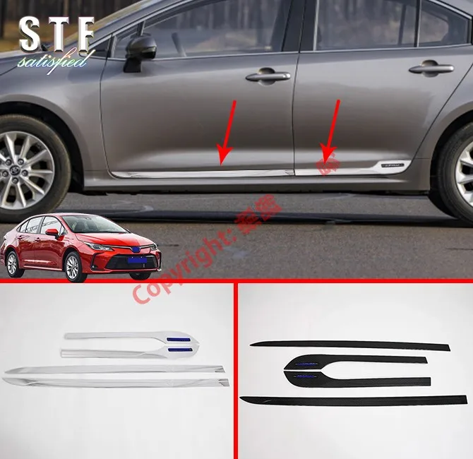 

ABS Side Door Body Molding Moulding Trim For Toyota Corolla E210 Sedan 2019 2020 Car Accessories Stickers