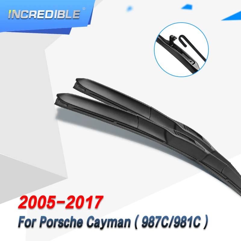 Невероятные щетки стеклоочистителя для Porsche Cayman Fit крюк руки/кнопочные ручки Модель автомобиля год от 2005 до