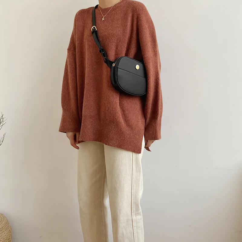 

2020 new women's bag fashion ladies casual shoulder bag solid color simple waist bag messenger bag women