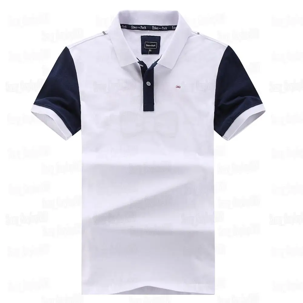 Классический EdenPark HOMME Polo, мужские поло, короткие, экономичные, тонкая работа, лучшая вышивка, 98% хлопок, дышащие, впитывающие пот