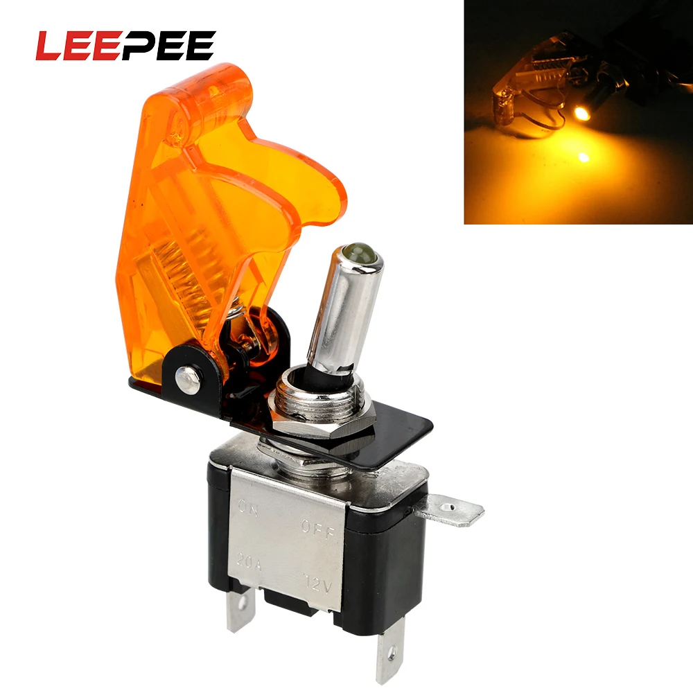 LEEPEE тумблер светодиодный светильник с защитным чехлом 12V 20A SPST переключатель