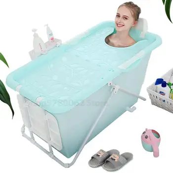 

Adult Tub Folding Insulation Bathtub Inflatable Bathtub Plastic Bath Food Grade Non-toxic Soft Material Waterproof Bathtub Light