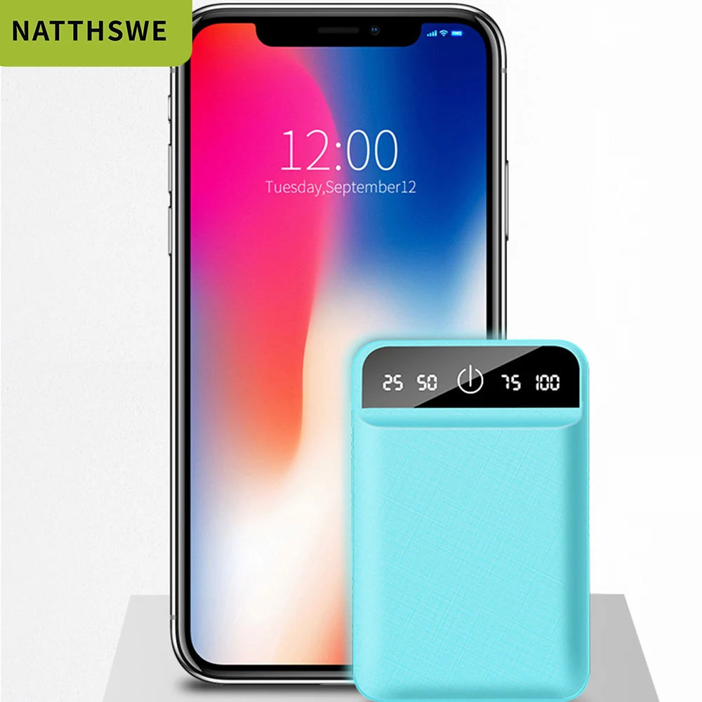 NATTHSWE внешний аккумулятор 10000 мАч для Xiaomi Mi 2 USB портативное зарядное устройство