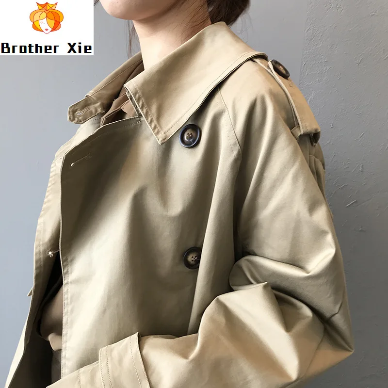 

Women Autumn 2020 Trench Coat With Belt Drouble Breated Cool Women Clothes Long Coat Casaco Feminino Abrigo Mujer Trench Femme