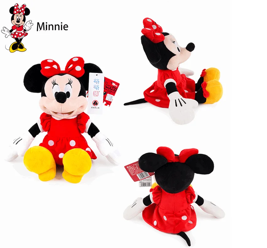 Original Mickey Minnie Cartoon Anime Figure High quality Stuffed Plush Toys Dolls Party Decorations Girl Toy Child Birthday Gift