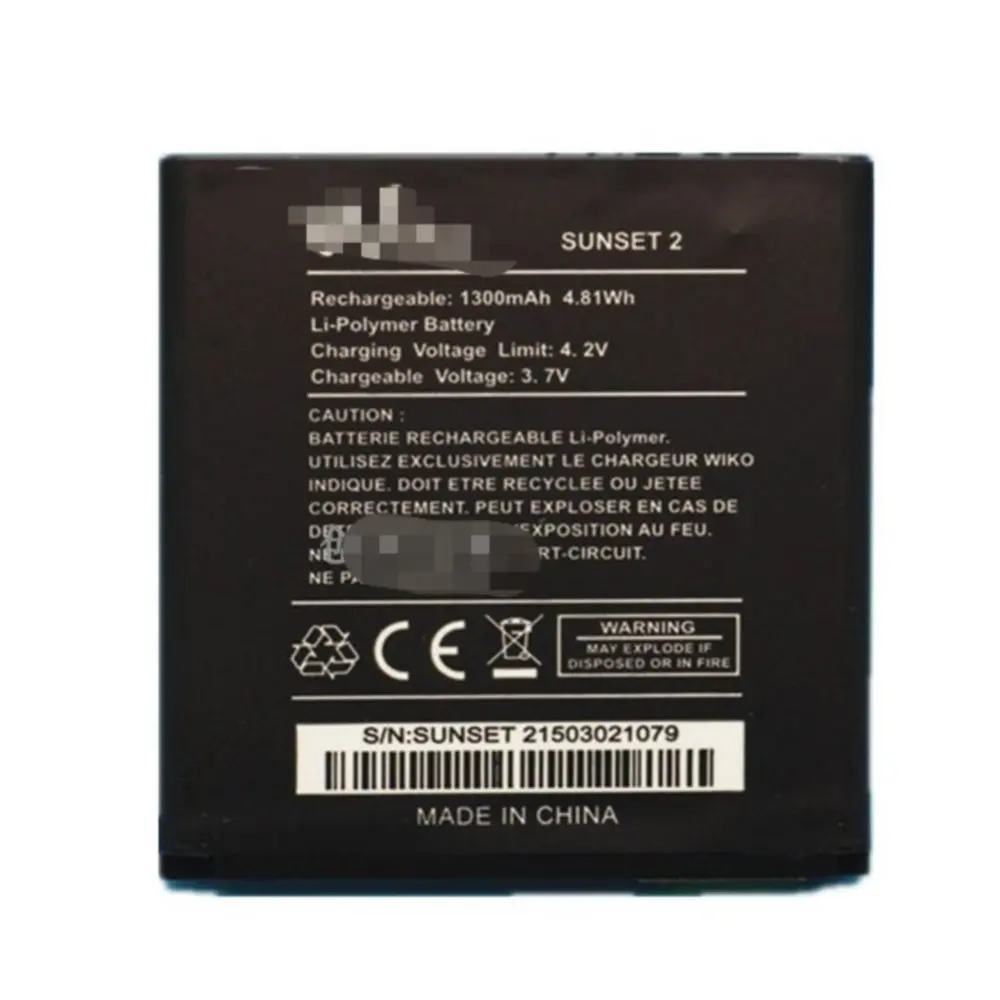 Batteria 1300Mah Sunset 2 Per Tracciamento Numero Batterie Wiko Sunset 2 Cellulare