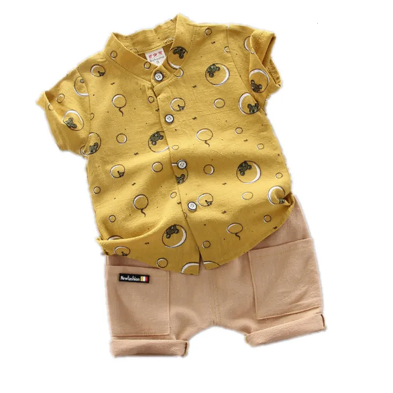 

2020 Children Clothes Suit New Summer Kid Boy Girls Print Shirt Shorts 2Pcs/sets Baby Toddler Clothing Infant Fashion Sportswear