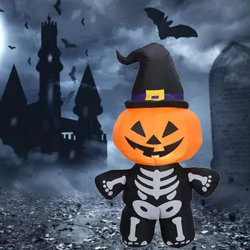 

Halloween Inflatable Air Blown Ghost Doll Halloween Pumpkin Model With LED Lights For Decorate Yard Backyard