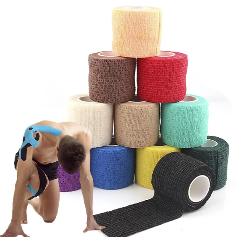 

2 Size Kinesiology Tape Athletic Recovery Elastic Tape Relief Muscle Pain Knee Pads Support For Sport Fitness Bandage