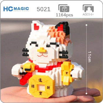 HC большая удача Кот деньги Abacus НДС животное 3D модель DIY Алмаз Мини Строительные маленькие блоки кирпичи игрушка для детей без коробки - Цвет: 5021