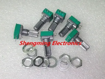 

10pcs B5K B10K B20K B50K B100K Audio Amplifier Sealed Potentiometer 15mm Shaft 3pins RK097N