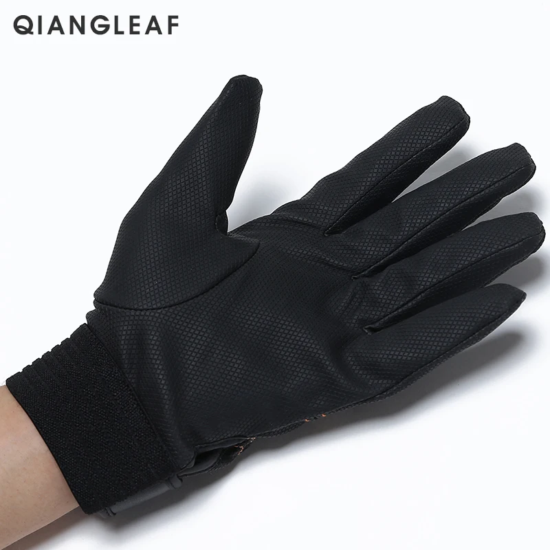QIANGLEAF Брендовые мужские рабочие защитные перчатки для садоводства Осенние теплые зимние перчатки черные дышащие перчатки высокого качества 2600