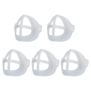 

5Pack 3D Mask Bracket Inner Support Frame Nasal Pad Support Breathing Mouth Nose Protection Lipstick Increase Breathing Space