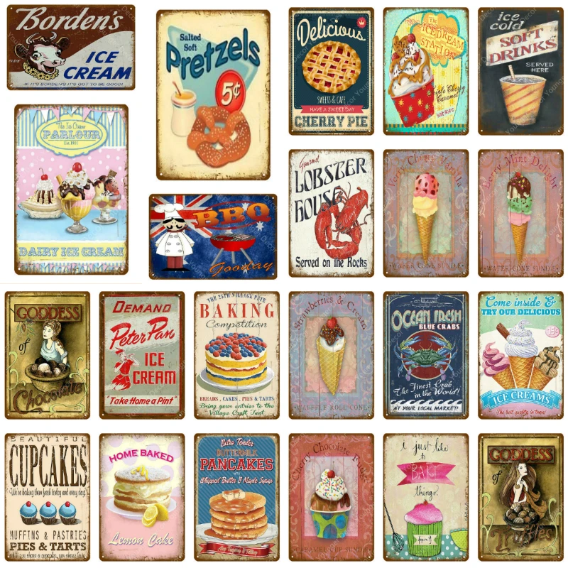 American Vintage Style Diner Sign Cafe Sign Pancakes Retro Style  Kitchen Sign 