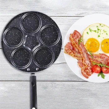 

VOGVIGO 5-hole Frying Pot Thickened Omelet Pan Non-stick Egg Pancake Steak Pan Cooking Egg Ham Pans Breakfast Maker