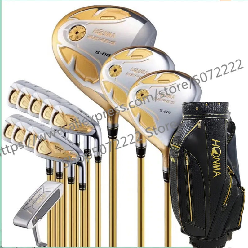 

Golf Clubs Complete Set OEM Honma Bere S-05 4 star golf club sets Driver+Fairway+Golf iron+putter(14piece)and bag free shipping