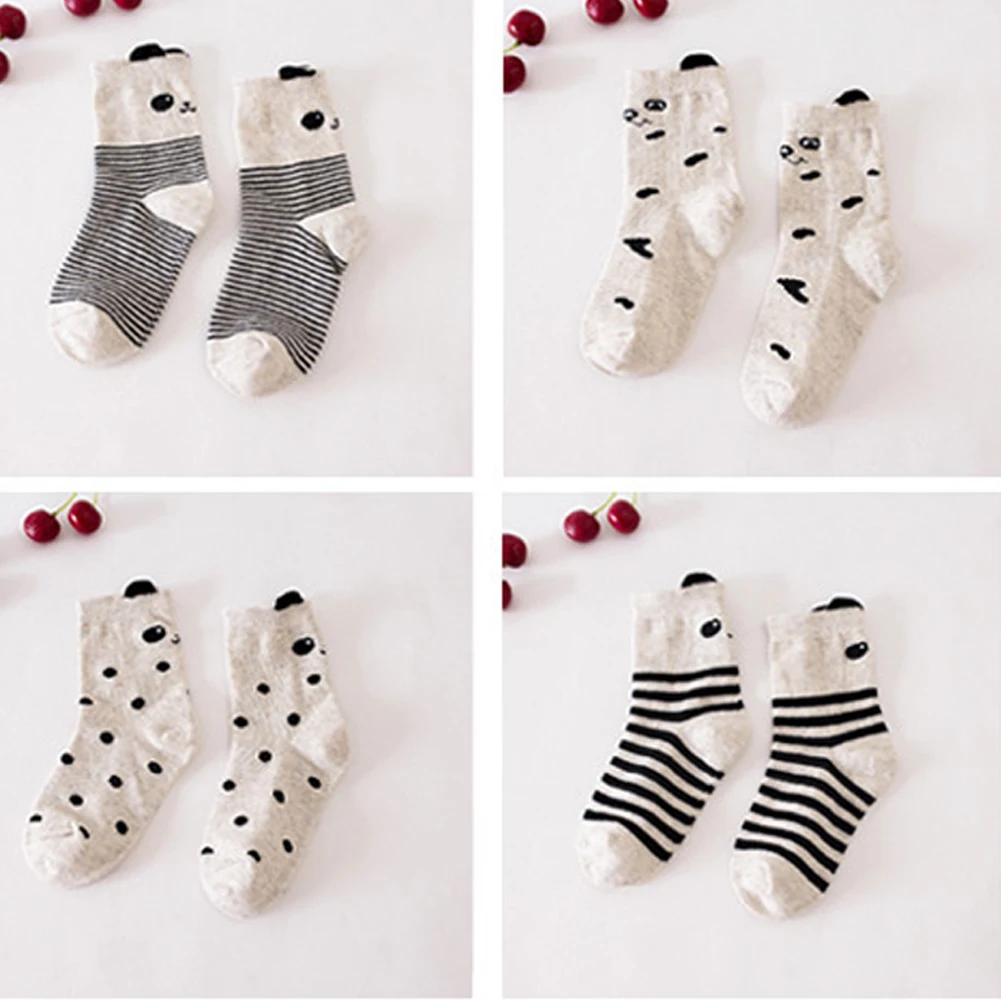 5 пар; милые носки с рисунками животных для маленьких мальчиков и девочек; Новинка
