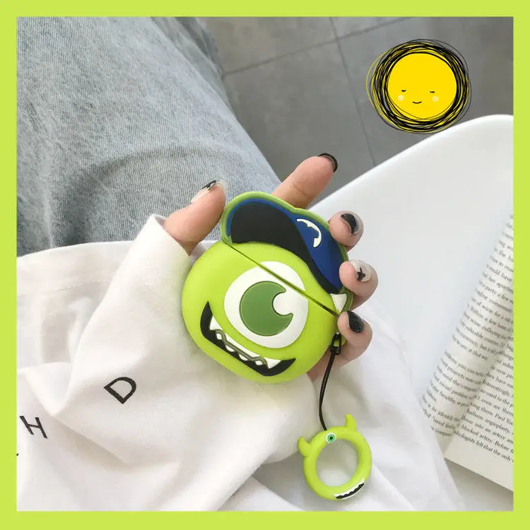 Милый мультяшный чехол с изображением улицы Сезам для Airpods, силиконовый чехол для Apple AirPods 2, Bluetooth, беспроводная гарнитура, Модный чехол - Цвет: 6