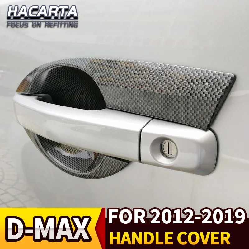 Для ISUZU D MAX~ модель планки наклейка чаша руки крышка дверные ручки Крышка углеродного волокна цвет пикап D-MAX аксессуары