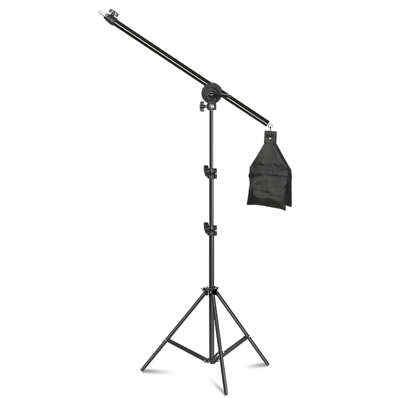  Photographic Equipment Photo Studio Light Kit Boom Arm Stand Tripod with 200CM Light Stand 75-135CM