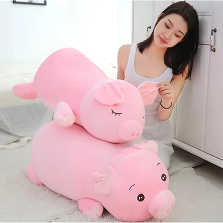

Down Cotton Lying Pig Pillow And Blanket Plush Toy Net Red Pig Pillow Pink Pig Doll GIRL'S Heart Birthday Gift