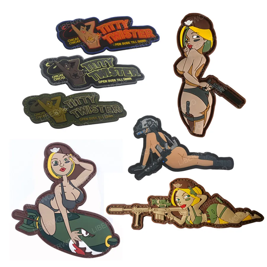 Бомба женщина сексуальная PINUP девушка патч смешной Байкер Панк Тактические Военные боевые оружие девушка медсестры аппликация эмблем значки-нашивки