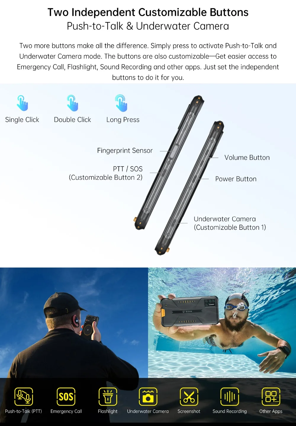 newest umidigi phone [24H SHIP]UMIDIGI BISON Smartphone NFC 6/8GB+128GB IP68/IP69K Waterproof Rugged Phone 48MP Matrix Quad Camera 6.3" FHD+ Display best pocophone for gaming