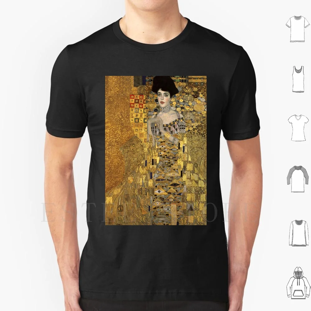 Gustav Klimt , Adele Bloch-T Shirt Cotton Men Stampa Fai Da Te Gustav Klimt Adele Bloch Klimt Art Gold
