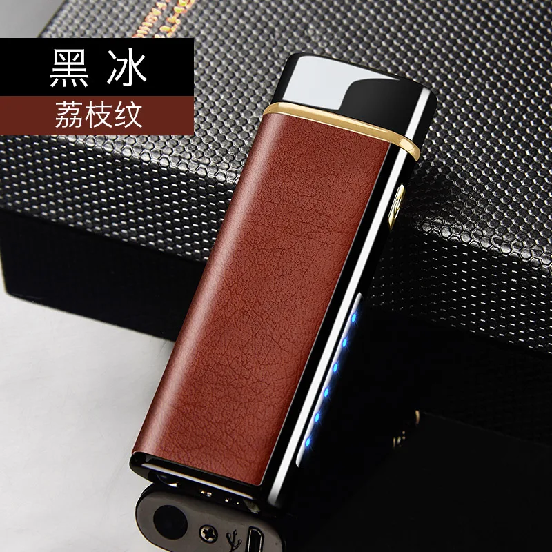 Хаки Плазменная usb-зажигалка для сигарет, аксессуары для сигарет, многофункциональная Электронная зажигалка, супертонкая карманная зажигалка JX23 - Цвет: Хаки