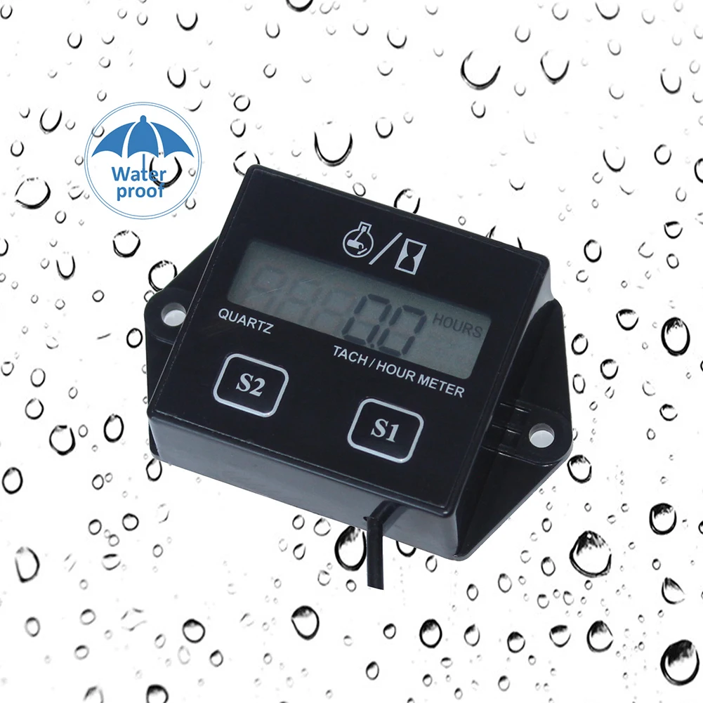 Цифровой Мотоцикл lcd гоночный ковчег вилки Тахометр двигателя счетчик часов Тахометр Датчик мотоцикл цифровой eed таймер