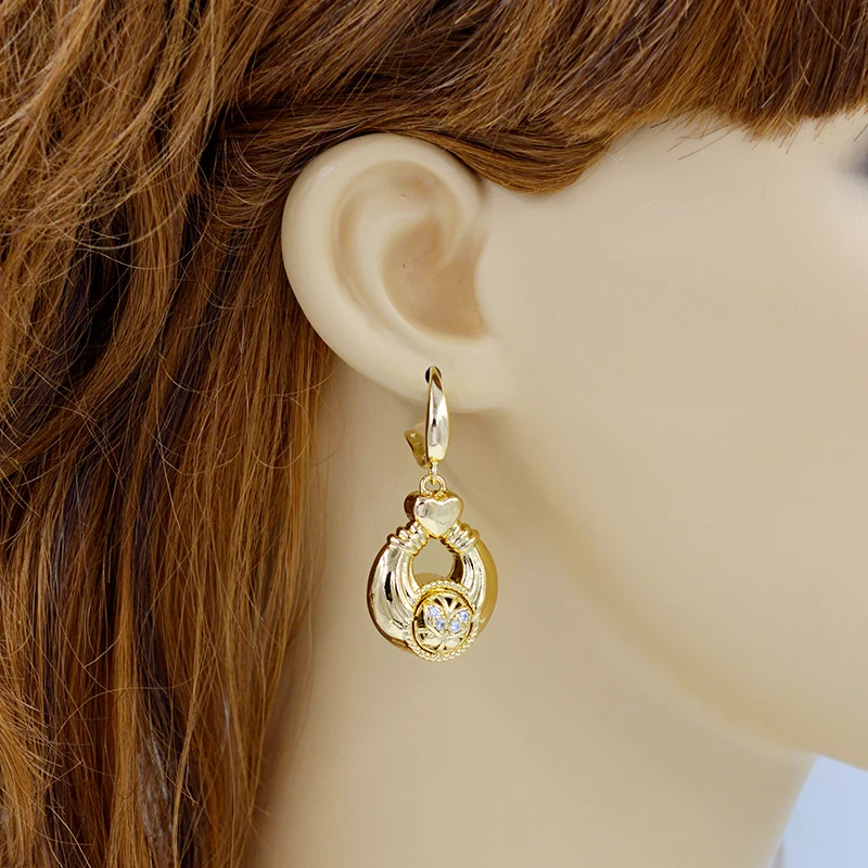 Sunny Jewelry висячие серьги Модные ювелирные изделия для женщин Высокое качество циркон сердце трендовые серьги для свадебной вечеринки Подарки