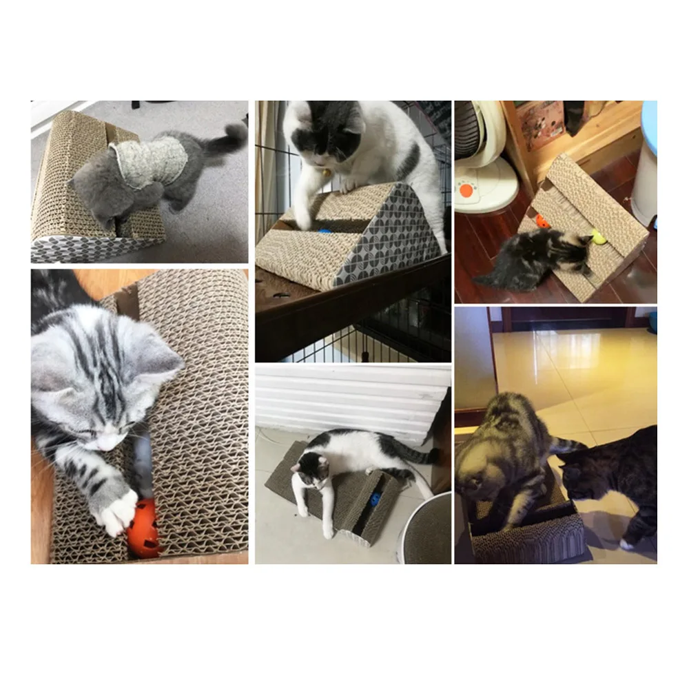  Pet Dog Cat Kitten Corrugated cat Scratch Board Pad Scratcher Bed Mat Claws Care Interactive Toy Fo