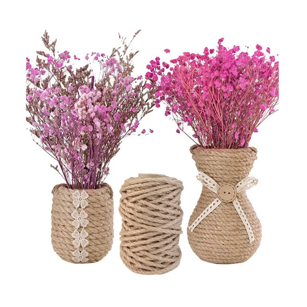 1-10MM Natural Hessian Jute Twine Jute Rope Burlap Rope Burlap String for DIY Crafts Gift Wrapping Wedding Christmas Decor jute rope