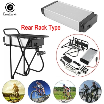 

Rear Rack 48V 17.5AH Lithium Battery Ebike Lithium Electric Bike Batteries with Charger and Rack for 48V 1000W Bike Motor