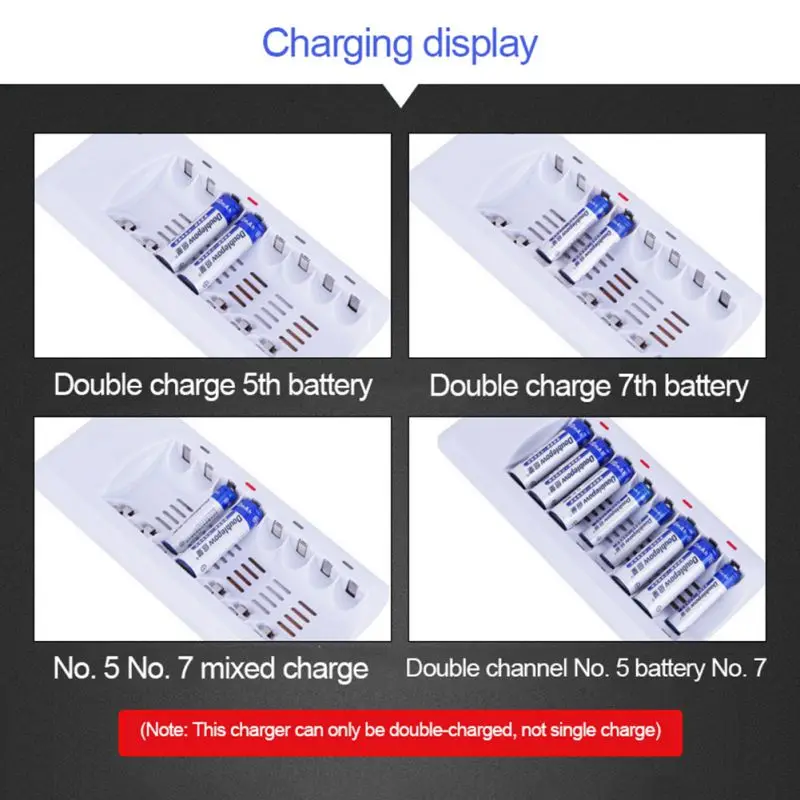8 слотов зарядное устройство AA/AAA 1,2 V перезаряжаемый аккумулятор зарядное устройство US EU вилка