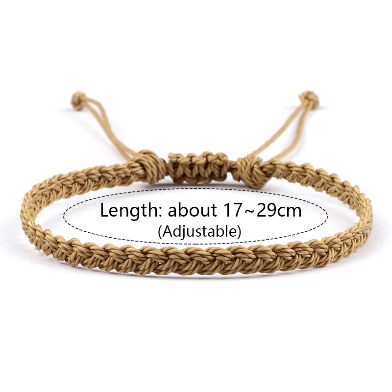 Braided Rope Bracelet Cloth Braided Bracelet 26 Colors Adjustable Woven Friendship Bracelet For Women Men Wax Thread Wrap Rope Knot Bracelets&Bangles Handmade Jewelry Gifts