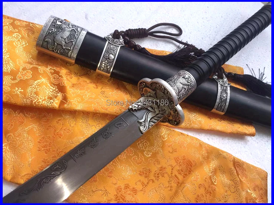 Long Handle Chinese KungFu Broadsword Dao Sword Strong High Manganese Steel Blade Sharp WuShu Fighting Knife Qing Saber Jian