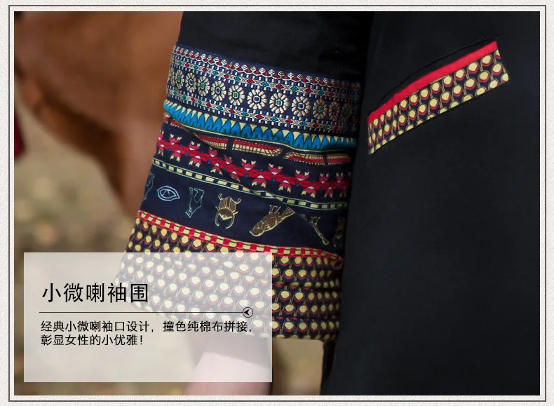 Women Cotton Linen Parkas Hooded Vintage Coats Print Floral Winter Button Warm Long Sleeve Chinese Style Parkas