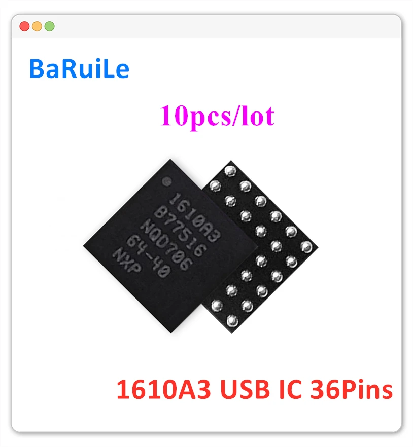 BaRuiLe 10 шт. 1610A3 U2 зарядки IC для iPhone 6S 6S Plus SE USB Зарядное устройство 1610A чип U4500 36pins бортовой мяч Запчасти