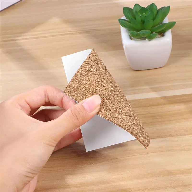 80 шт. 95x95 мм самоклеющиеся квадратные пробковые листы для DIY подставки пробковая плитка пробковый коврик
