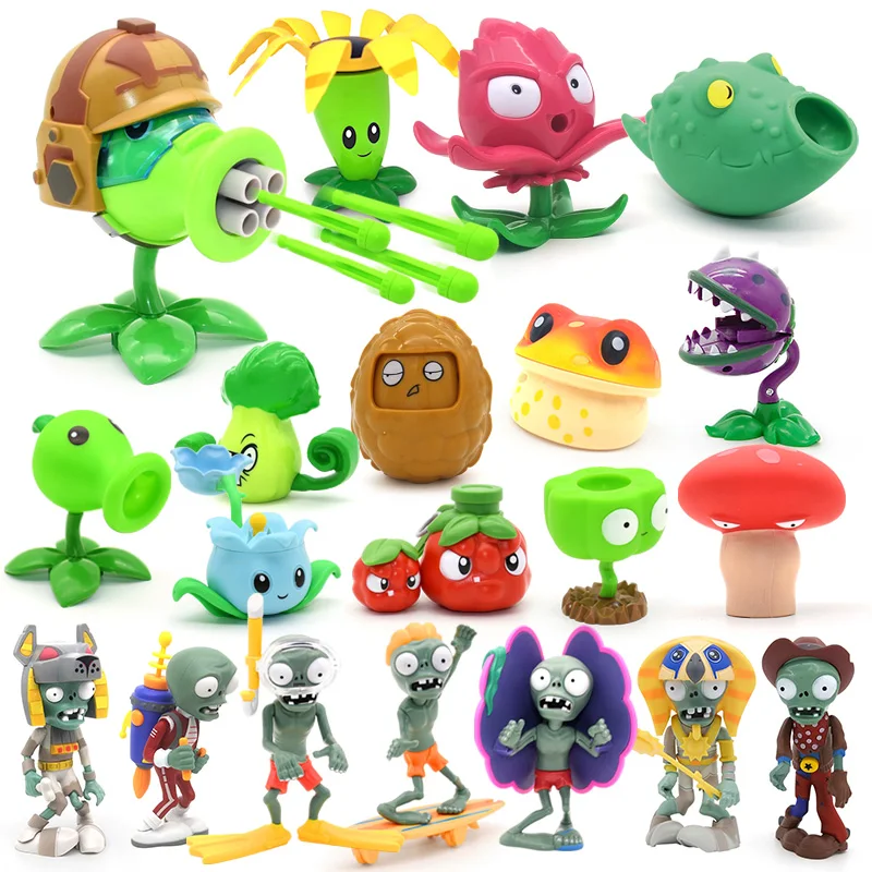 thumbnail image 1 of 1 pieza PVZ PLANTS VS ZOMBIES 2 Peashooter Gatling Pea Shooter PVC figura de acción modelo de juguete muñecas de tiro juguete niños regalos para niños, 1 of 5